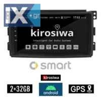 SMART 451 (2007-2010) Android οθόνη αυτοκίνητου 2GB με GPS WI-FI (ηχοσύστημα αφής 9
