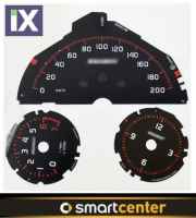 BACKGROUND BRABUS οργάνων 451 ΚΟΚΚΙΝΑ-ΜΑΥΡΑ 200 km/h